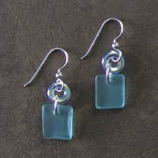 Seaglass Lifesaver Earrings Earrings Sea Glass Sea Glass