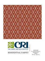 installation of residential carpet cri 105