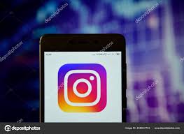 Instagram Logo Instagram Logo Seen On Smartphone Stock