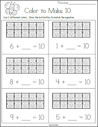 kindergarten math worksheet