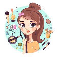 cartoon makeup artist png transpa