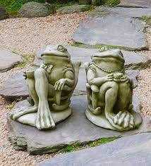 Cast Stone Frog Garden Statues