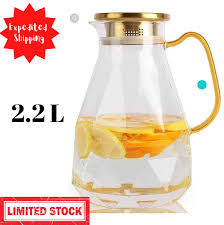 Glass Pitcher With Lid Iced Tea Pitcher