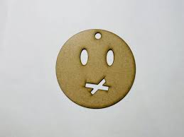 laser cut wooden mouth shut emoji free