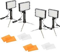 Amazon Com Fudesy Portable Continuous Photography Lighting Kit For Table Top Photo Video Studio Light Lamp 60 Led Panel Light With Color Filters 4 Sets Fds60dl4 Camera Photo