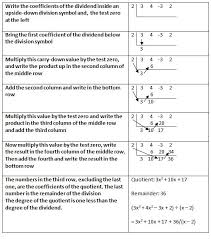Synthetic Division Polynomials