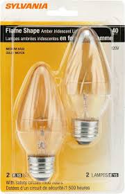 Osram Sylvania 13986 40 Watt Iridescent Amber F15 Incandescent Light Bulbs 2 Pack At Sutherlands