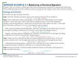 balancing a chemical equation