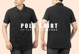 black polo shirt mockup free vectors