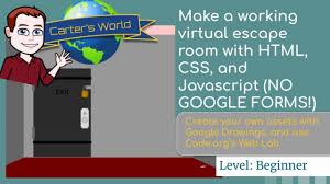 virtual escape room with html css js