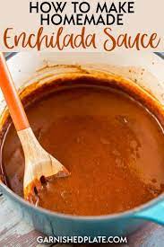 How To Make Homemade Enchilada Sauce Garnished Plate gambar png