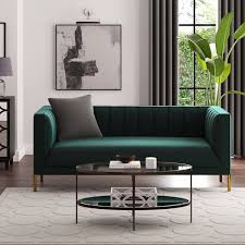 Bellamy Luxe Velvet 2 Seater Sofa Green