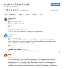 Here, advice from the pros on the rule of thumb for all appliances, says liston: Google Reviews Appliance Repair Quality