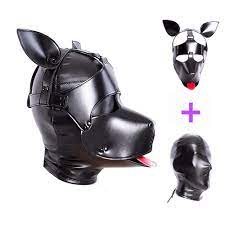 PU Leather Role Play Dog Mask with Ears for Bdsm Bondage Puppy Party  Flirting | eBay