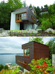 Small Lake House Cladded In Copper