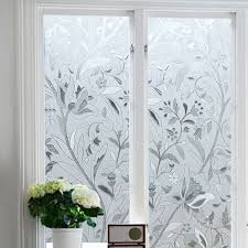 Flowers Pattern Frosted Glass Window