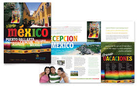 mexico travel brochure template design