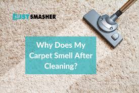 why does my carpet smell after cleaning