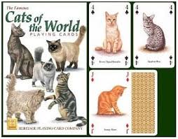 Cat wearing bird disguise notecard b. The Heritage Cats Of The World Playing Cards At Dog Like Nature