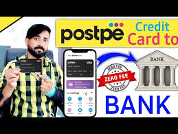 postpe credit card to bank account