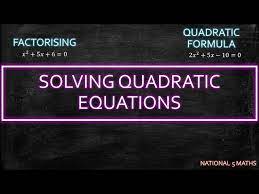 Solving Quadratic Equations In National
