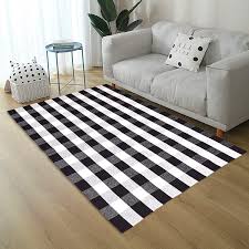 ukeler cotton washable area rugs black