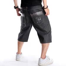 This used to be an excuse to dress down, but now everyone is looking for an excuse to dress up. Summer Plus Size 30 46 Wide Leg Hip Hop Black Jeans Shorts Male Skateboard Swag Baggy Men Capri Denim Pants Jeans Aliexpress