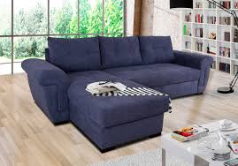 corner sofa in navy soft fabric left