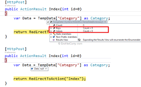 using asp net mvc tempdata and session