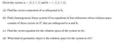 Find A Geneous Linear System Of