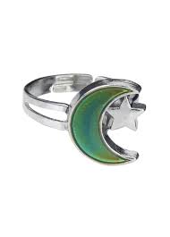 Moon Star Mood Ring Style In 2019 Mood Ring Colors Mood