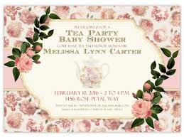 Baby Shower Tea Party Invitations Victorian Themed