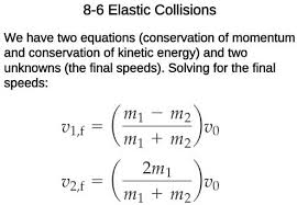 Solved 8 6 Elastic Collisions We Have