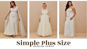 Just the right amount of sparkle. Simple Plus Size Wedding Dresses Top 7 Picks The Huntswoman
