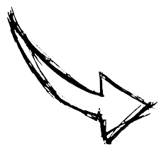 White hand drawn arrow png » PNG Image