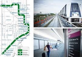 metrorail to airport miami map and