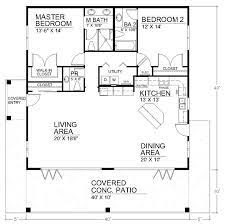 2 bedroom house plans open floor plan