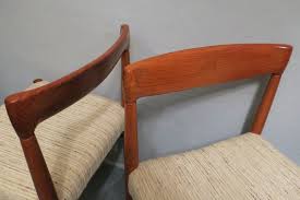 danish teak side chairs by h w klein