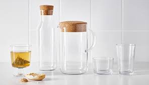 Drip Free Carafe With Cork Stopper Lid