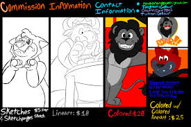 New Commission Information And Prices Chart By Ceer Foxbear