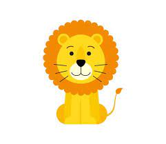 cute lion vector art icons and