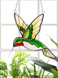 Stained Glass Hummingbird Hanging