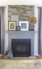 Diy Stone Fireplace Mantel Makeover