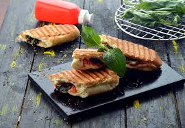 Topped with mozzarella and an italian herb olive oil spread. Top 10 Vegetarian Panini Recipes Grilled Panini Sandwiches Tarladalal Com