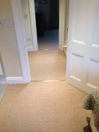 sisal carpet installed to stairs