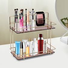 2 layer cosmetic shelf bathroom rack