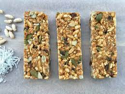 puffed rice and coconut bars