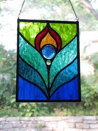 peacock feather stained glass