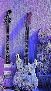 Electric Guitars Retro Aesthetic Guitar