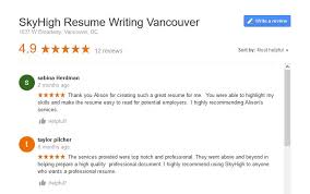 Resume Writing Service Vancouver Bc   Resume Sample Only High    